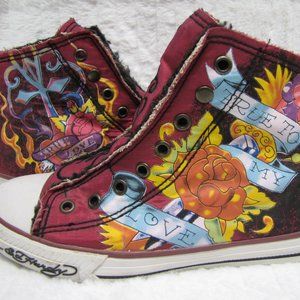 Ed Hardy 7 True to My Love Hi Tops F Sherpa Lined